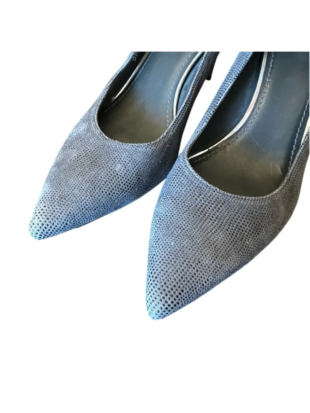 Stuart Weitzman Gray Textured Pointed Toe Pumps Size 9